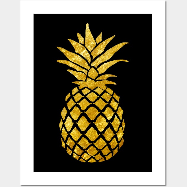 Golden Pineapple Wall Art by lolosenese